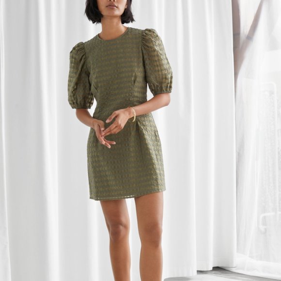 Puff Sleeve Seersucker Mini 
